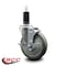 Service Caster 5'' Gray Poly Swivel 1-1/4'' Expanding Stem Caster with Brake SCC-EX20S514-PPUB-TLB-114 - alternate 2
